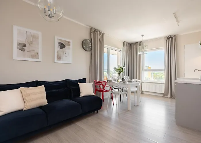 Flatbook Seaside Baltica Tower - With Sea View, Gym & Parking